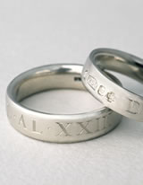Platinum wedding bands for the Ann and Dick